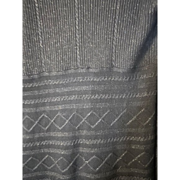 Julie Brown Long Cardigan Sweater Duster S Small Black Shimmer Washable NEW - Picture 11 of 15